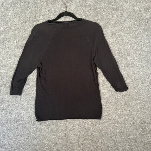 Free People Shirt Womens Medium Black Intimately Free Cowl Neck Lightweight Tee - Picture 8 of 8